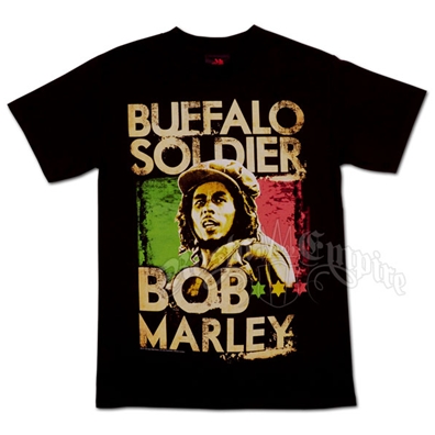Bob Marley Buffalo Soldier Black T-Shirt - Men's