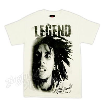 Bob Marley Legend Sepia White T-Shirt - Men's