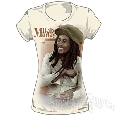 Bob Marley Vintage Photo French Vanilla T-Shirt - Women's