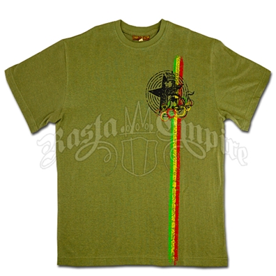 Rasta Lion Star Sage T-Shirt - Men's
