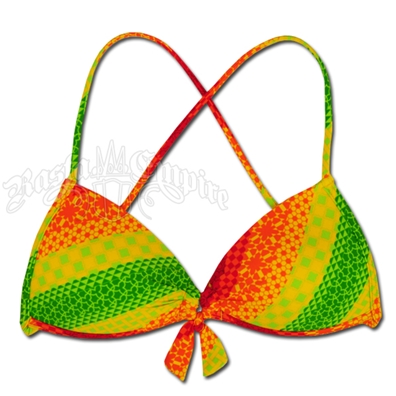 Rasta Jamaica Mon Heart Throb Push-up Bikini Top