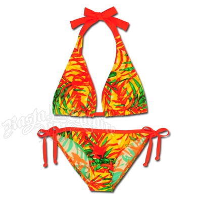 Rasta Safari Triangle Top & String Bottom Bikini Swimsuit