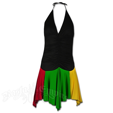 Rasta and Reggae Halter & Dance Skirt Short Dress