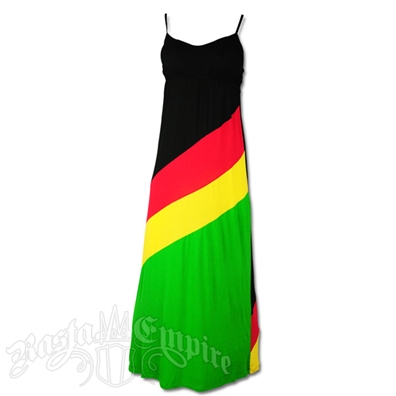 Rasta and Reggae Long Empress Waist Dress