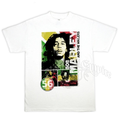 Bob Marley And The Wailers Rasta 56 Hope Road White T-Shirt - Men's