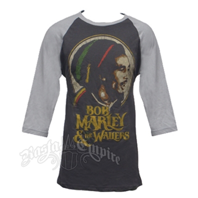 Bob Marley Retro Smoke/Silver Baseball Shirt - Men's