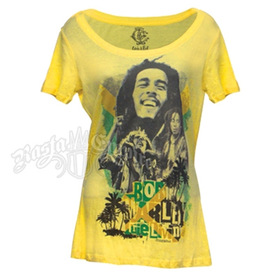 Bob Marley Irie Livin' Yellow Scoop Neck Top - Women's
