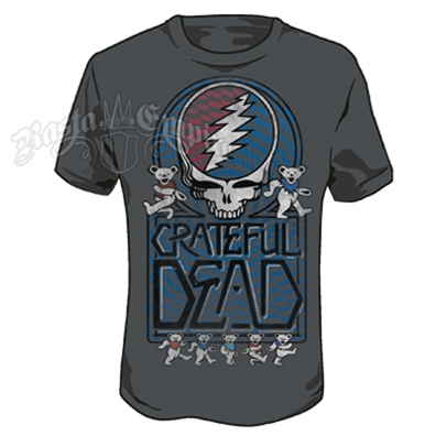 Grateful Dead SYF & Dancing Bears Charcoal T-Shirt - Men's