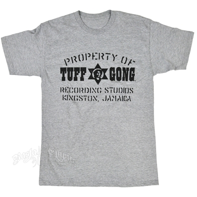 Bob Marley Tuff Gong Studios Heather Grey T-Shirt - Men's