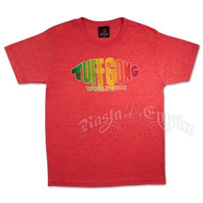 Rasta Tuff Gong Logo Heather Red T-Shirt - Men's