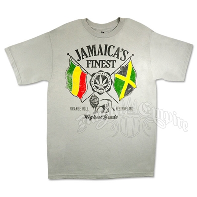 Rastafari Jamaica's Finest Silver T-Shirt - Men's