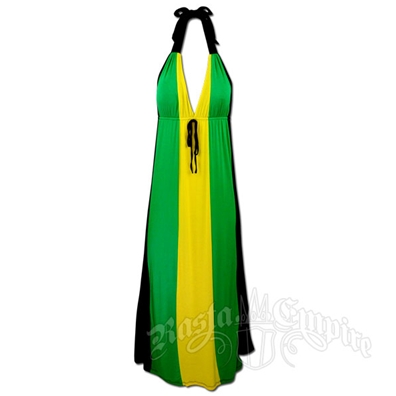 Rasta Reggae Jamaican Bob Marley Dresses Skirts Rastaempire Jamaican Long Halter Dress With Tie