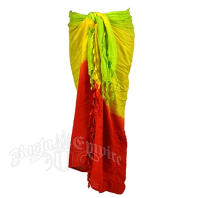 Rasta and Reggae Palm Tree Embroidery Sarong