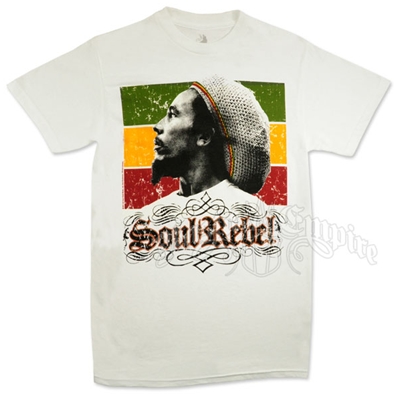 Bob Marley Soul Rebel White T-Shirt - Men's