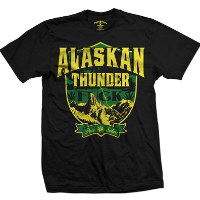 Seven Leaf Alaskan Thunder F Strain Black T-Shirt – Men’s
