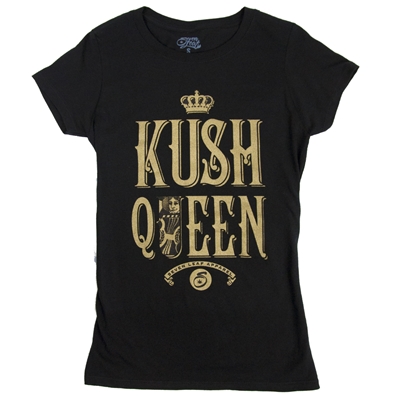 Seven Leaf Kush Queen Black T-Shirt - Women's