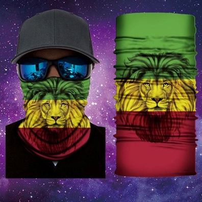 Rasta Lion of Judah Face Mask Gaiter Bandana