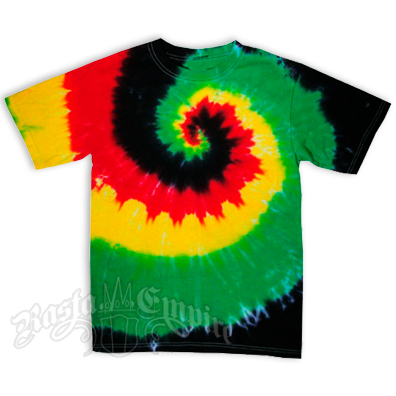 Rasta Spiral Tie Dyed Short Sleeve T-Shirt - Men's SS