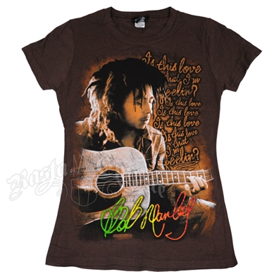 Bob Marley Is This Love That I'm Feeling Chocolate T-Shirt - Women's