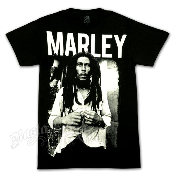 Accordingly something slow Bob Marley Black and White Portrait T-Shirt @ RastaEmpire.com