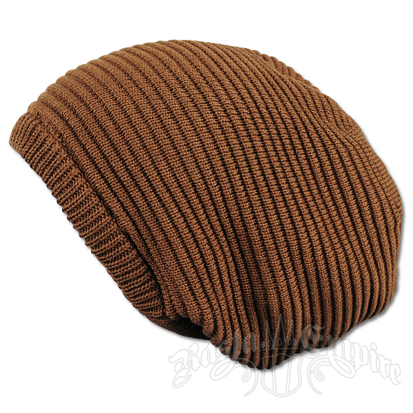 Depression Kor Våd Oversized Beanie Cap - Brown | Rasta Hats @ RastaEmpire.com