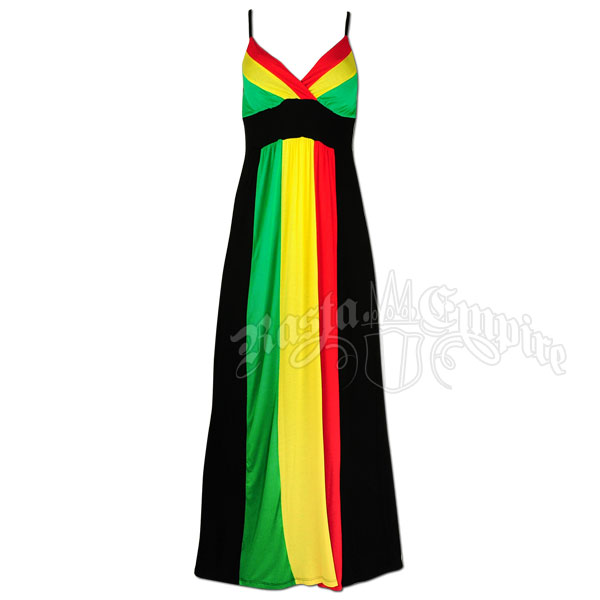 Jamaican color maxi clearance dress