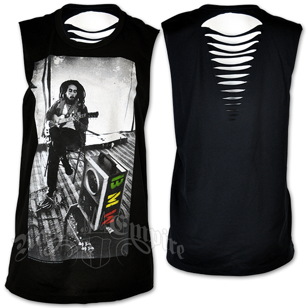 Bob marley deals sleeveless t-shirt