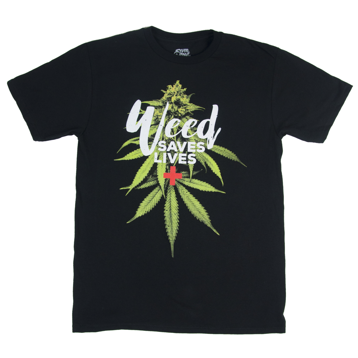 Seven Leaf Weed Saves Lives Black T Shirt Mens with Weed Clothing And Accessories Seven Leaf Weed Saves Lives Black T Shirt Mens with Weed Clothing And Accessories