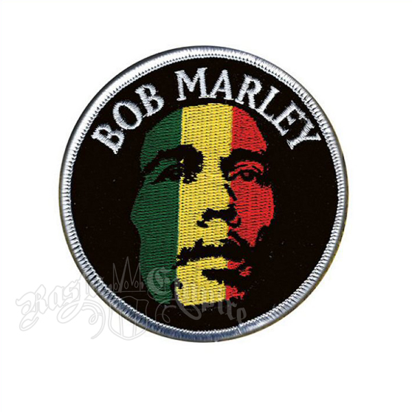 Sew or Iron on Badge Bob Marley Head & Shoulders Patch: 