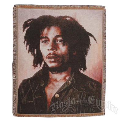 Bob Marley Short Dreads Woven Throw Blanket