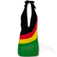 Rasta Front Drape Mini Dress