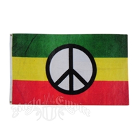 Rasta Peace Sign Flag