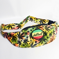 Rasta Tie Dye JahRoots Weed Leaf Hip Fanny Pack