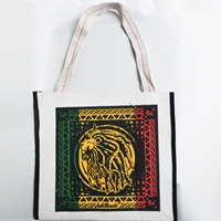 Rasta and Reggae Jah Roots Lion of Judah Tote Bag