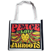 Rasta and Reggae Peace, Love and JahRoots Tote Bag