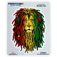 Rasta and Reggae Dreaded Lion Sticker