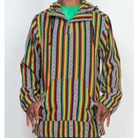 Rasta Baja Button Hoodie