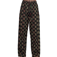 Men's Rasta Stripe Checkered Print Trousers