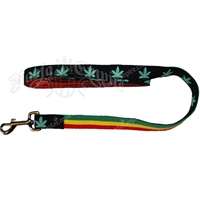 Rasta and Pot Leaf Dog Leash