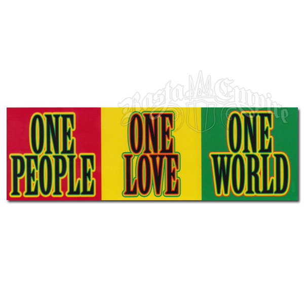 1 People 1 Love 1 World Rasta Sticker