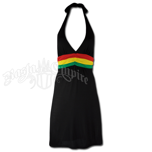 Rasta and Reggae Short Halter Dress @ RastaEmpire.com