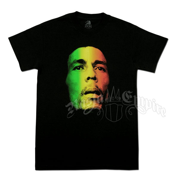 Bob Marley Face and Redemption Black T-Shirt - Men's