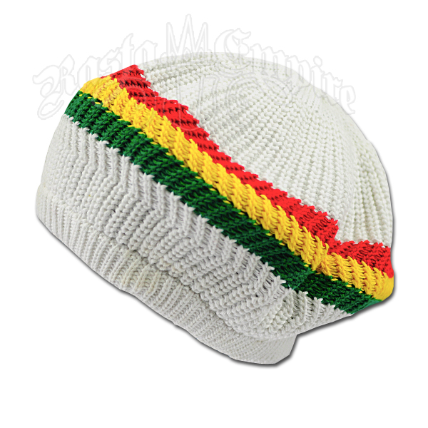 Rasta Stripes and White Tam Headwear