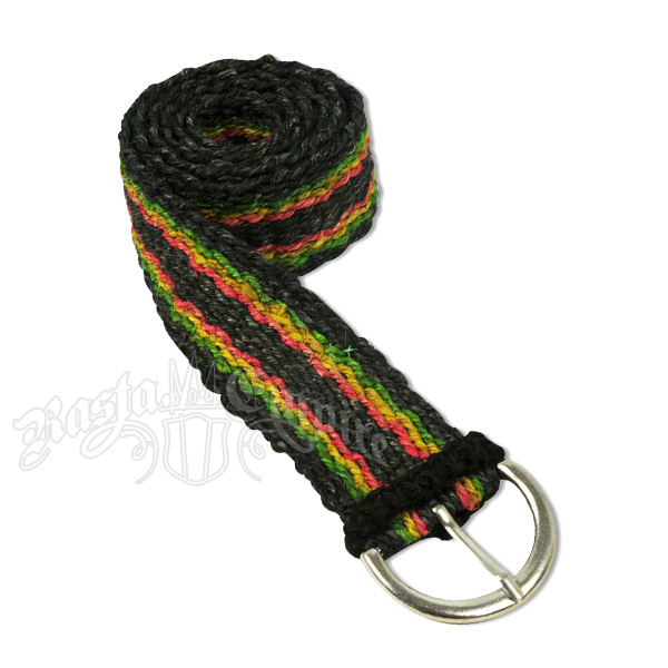 Hemp Rasta Striped Belt