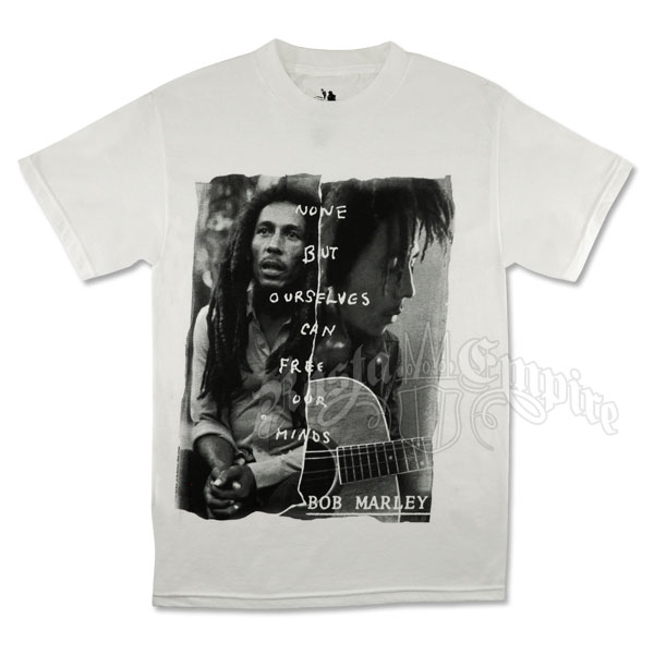 Bob Marley Redemption Free Our Minds White T-Shirt - Men's
