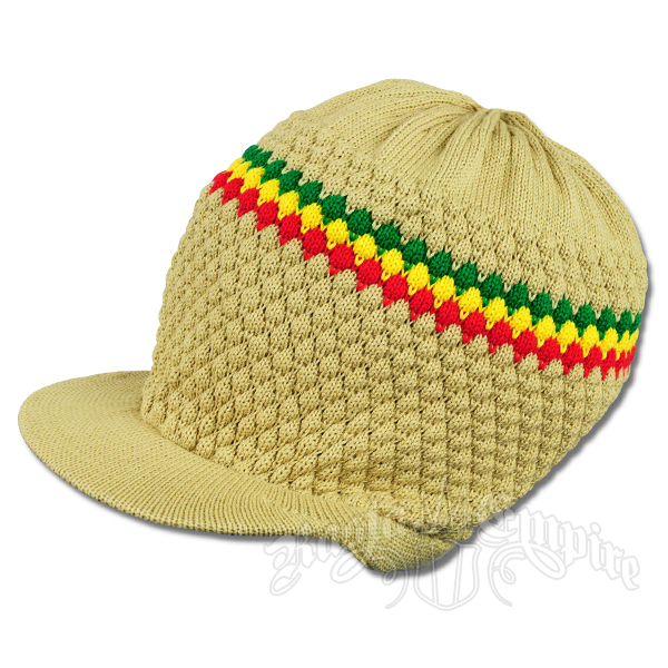 Rasta Band Brim Headwear - Khaki