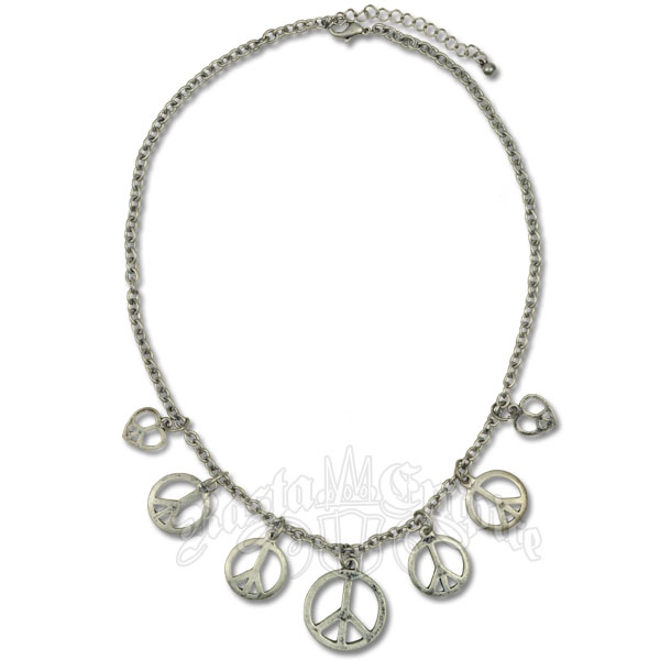 Peace Sign Charm Necklace