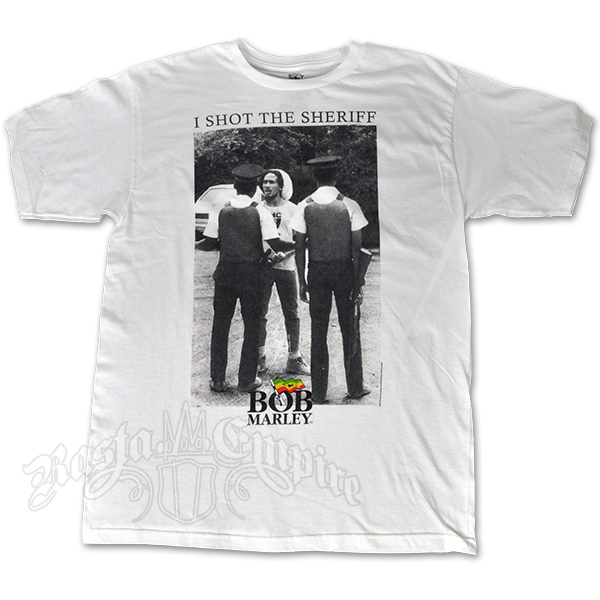 Bob Marley I Shot the Sheriff White T-Shirt - Men’s  