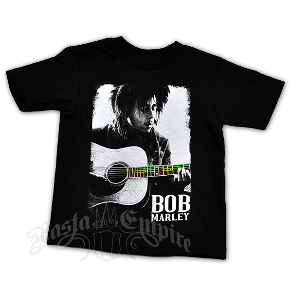 Bob Marley Guitar Black T-Shirt - Toddler's