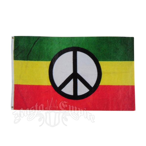 Rasta Peace Sign Flag